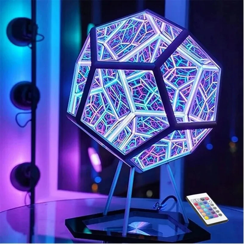Infinite Star Dodecahedron Light – Create Cosmic Ambiance with this Unique Night Lamp 9 Dodecahedron-Color-Art-Lamp-Decorative-Lights-Colorful-Housewarming-Gift-Durable-Home-Decoration-Novelty-Atmosphere-Lamp