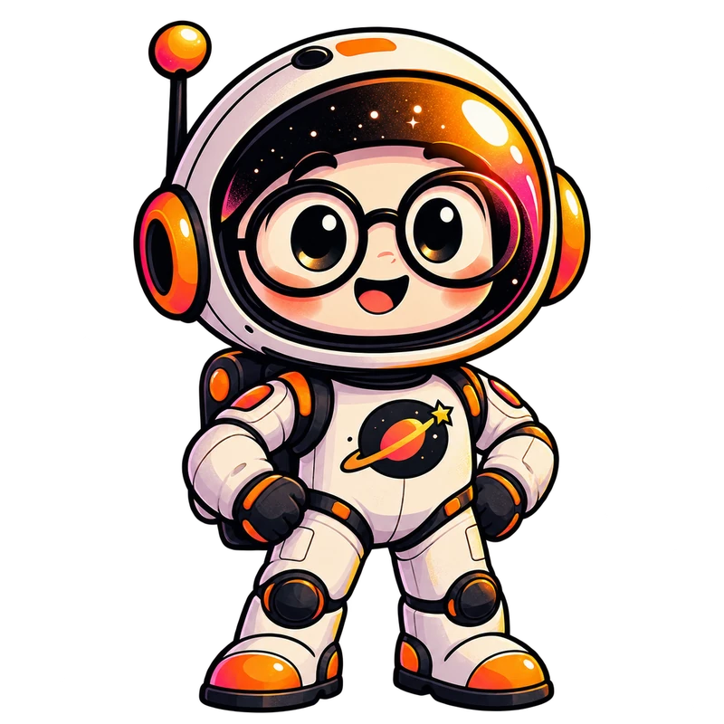 Space Geek full logo with mascot and wordmark
